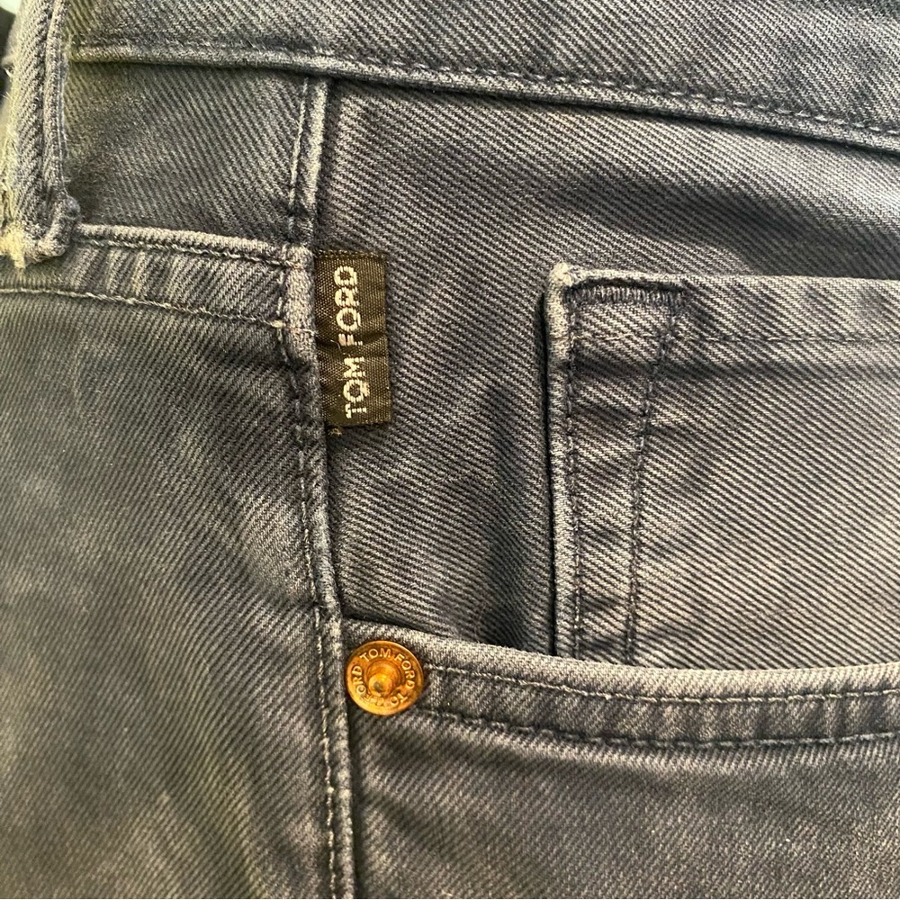 Tom Ford Mens Straight Leg Slim Fit Navy Blue Jeans Trousers, Size 40x29 - Picture 3 of 7